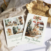 Elegant groen boog boog boog foto kerst Kaart