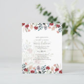 Elegant groen bordeauxrood bloem bruiloft (Staand voorkant)