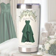 Elegant groen bos bruidsmeisje voorstel cadeau