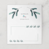 Elegant groen bos bruiloft blanco plaatskaartje (Buitenkant ongevouwen)