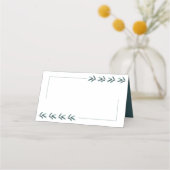 Elegant groen bos bruiloft blanco plaatskaartje (Voorkant)