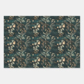 Elegant groen botanisch inpakpapier vel (Voorkant)