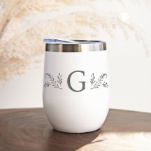 Elegant groen botanisch monogram