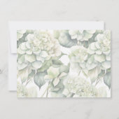 Elegant groen botanisch waterverf advies notitiekaartje (Achterkant)