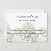 Elegant groen botanisch waterverf advies notitiekaartje (Voorkant)