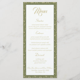 Elegant Groen Botanisch Wedding Menu