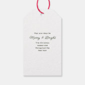 Elegant groen botanische foto cadeaulabel (Achterkant)