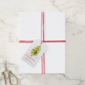 Elegant groen Botanische vrolijke kerst Cadeaulabel (Met Touw)