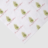 Elegant groen Botanische vrolijke kerst Tissuepapier (Detail)