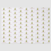 Elegant groen Botanische vrolijke kerst Tissuepapier (Voorkant)