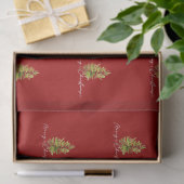Elegant groen Botanische vrolijke kerst Tissuepapier (Geschenk)