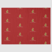 Elegant groen Botanische vrolijke kerst Tissuepapier (Voorkant)