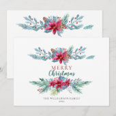 Elegant groen Bourgogne  vakantie Kaart (Voorkant / Achterkant)