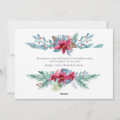 Elegant groen Bourgogne  vakantie Kaart (Achterkant)