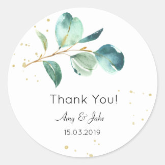 Elegant groen bruiloft dank u Labels