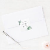 Elegant groen bruiloft dank u Sticker (Envelop)