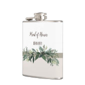 Elegant groen bruiloft feest viering heupfles (Links)