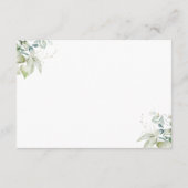 Elegant groen bruiloft Join Us Receptie Informatiekaartje (Achterkant)