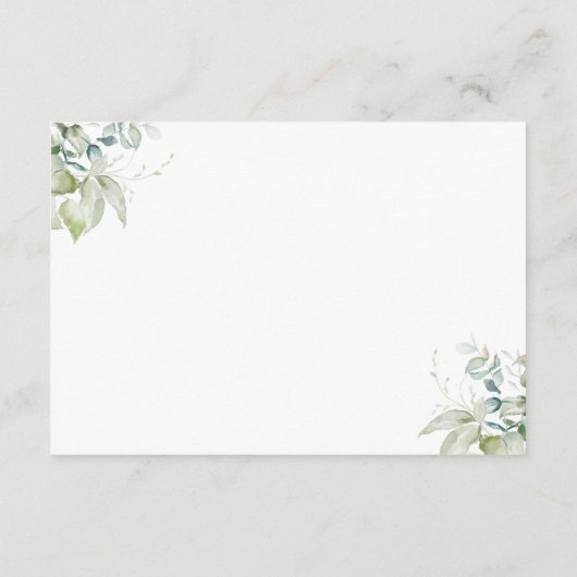 Elegant groen bruiloft Join Us Receptie Informatiekaartje (Achterkant)