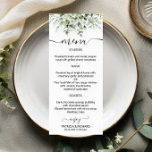 Elegant groen bruiloft menu Kaarten