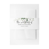 Elegant groen bruiloft modern uitnodigingen wikkel (Voorkant Voorbeeld)