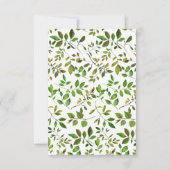 Elegant groen bruiloft RSVP 3 Entree (Achterkant)