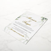 Elegant groen bruiloft uitnodiging in het Spaans (Gedraaid)