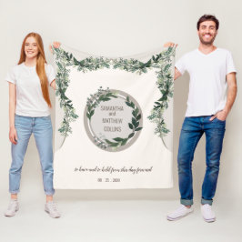 Elegant groen bruiloft viering Geheugenworp Fleece Deken