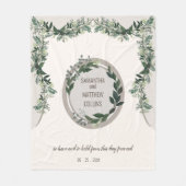 Elegant groen bruiloft viering Geheugenworp Fleece Deken (Voorkant)