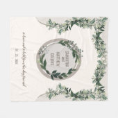 Elegant groen bruiloft viering Geheugenworp Fleece Deken (Voorkant (Horizontaal))