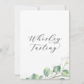 Elegant groen bruiloft whisky proeverij teken kaart (Voorkant)