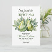 Elegant groen Brunch Perfect Pear Vrijgezellenfees Kaart (Staand voorkant)