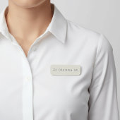 Elegant groen & crème botanisch naamplaatje