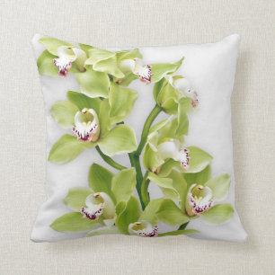 Elegant groen Cymbidium orchidee Sierkussen