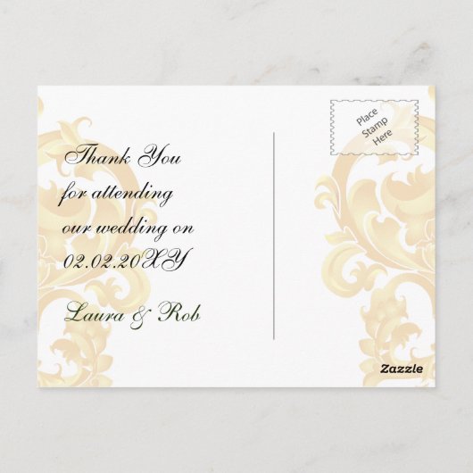 Elegant groen dank je kaarten (Achterkant)