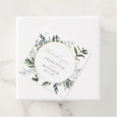 Elegant groen | Dank u gouden bruiloft Bedankjes Labels (In situ)