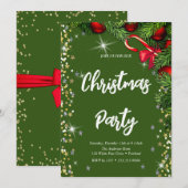 Elegant groen, diamant, kerstboom kaart (Voorkant / Achterkant)