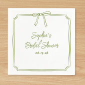 Elegant Groen Eenvoudig Classic Boog Vrijgezellenf Servet