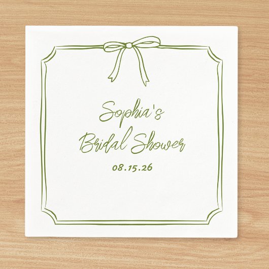 Elegant Groen Eenvoudig Classic Boog Vrijgezellenf Servet