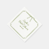 Elegant Groen Eenvoudig Classic Boog Vrijgezellenf Servet (Hoek)