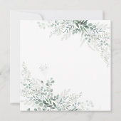 Elegant groen Eenvoudige, hedendaagse typografie Save The Date (Achterkant)