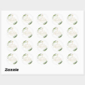 Elegant groen Eerste Heilige Communie gunst Ronde Sticker (Vel)