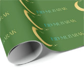 Elegant groen Eid-cadeauverpakkings papier (Rol Hoek)