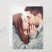 Elegant groen emeraldgoud foto bruiloft kaart (Achterkant)