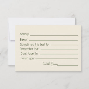 Elegant groen en beige palmboom Vrijgezellenfeest Advieskaart