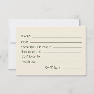 Elegant groen en beige palmboom Vrijgezellenfeest Advieskaart