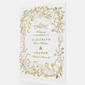 Elegant groen en blos Lijst bruiloft Acryl Bord (Hoek)