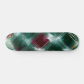 Elegant groen en bordeauxrood geschilderd skateboa persoonlijk skateboard (Horizontaal)