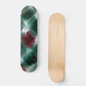 Elegant groen en bordeauxrood geschilderd skateboa persoonlijk skateboard (Voorkant)