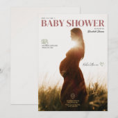 Elegant groen en bruin minimalistisch, met foto kaart (Voorkant / Achterkant)